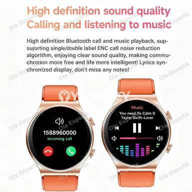 1.52'' AMOLED ekranly, Bluetooth jaňly akylly erkekler sagady
