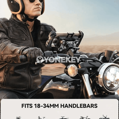 Joyroom motosikl telefon tutawajy, titreşige garşy, 360° aýlanýar