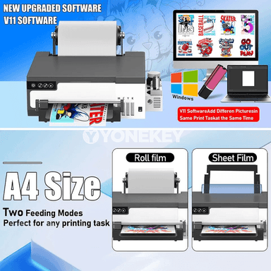 A4 DTF printeri Epson XP600, mata we futbolka üçin çap enjamy
