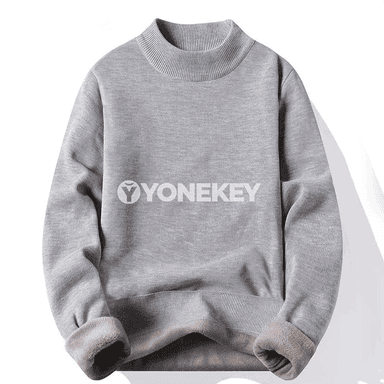 Erkekler üçin ýyly galyň fleece pulower, gündelik stil