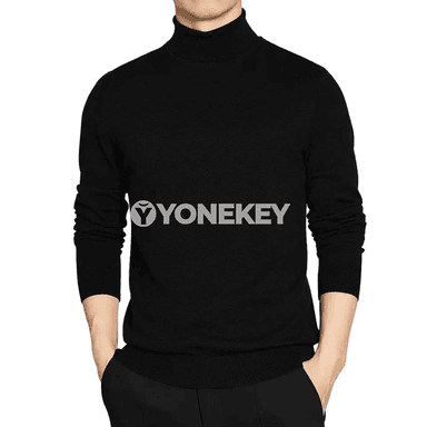 Erkekler üçin ýyly balakly golly switer, ýokary boýunly, gündelik geýim