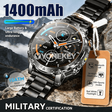 GUHUAVMI AK106 akylly sport sagady, 1400 mAh, 10ATM suw geçirmez