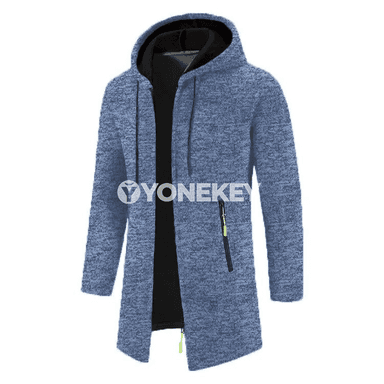 Erkekler üçin ýyly fermuarly kapüşonsyz switer penjek