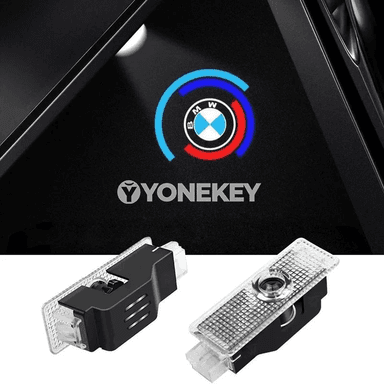 BMW üçin 2 sany LED gapy proýektor çyra, M logo bezegi