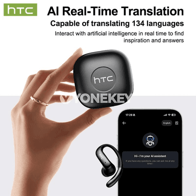 HTC NE63 AI terjime nauşnikler, 135 dil, sport we oýun üçin