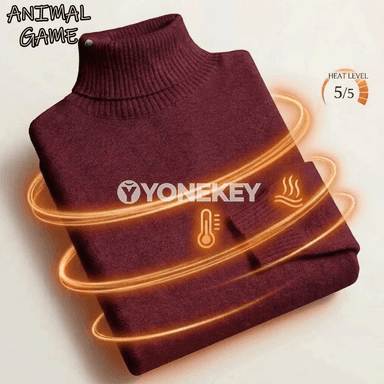 Erkekler üçin ýyly boýunjak switer, gyşlyk ýumşak trikotaj pulower