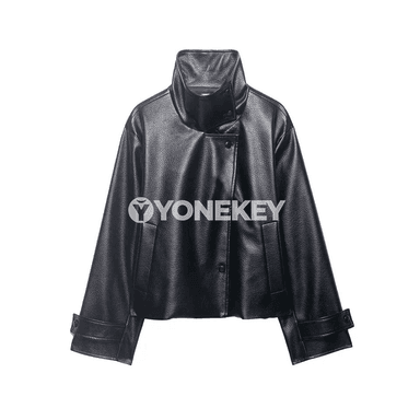 Zenanlar üçin güýz-ýaz oversize gara jaket