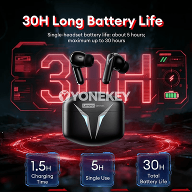 Lenovo GT102 ýeňil simsiz Bluetooth nauşnikler, gaming üçin amatly