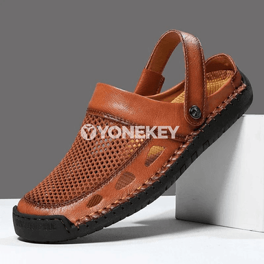 Erkekler üçin tomusly öý-dışary rahat sandallar, ýeňil şypbyk