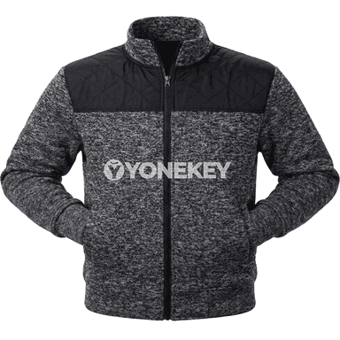 Erkekler üçin ýyly flees jaket, ýokary ýaka, fermuarly, jübüli