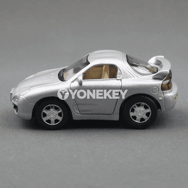 Mazda RX-7 metal modeli, çekilme aýratynlykly, çagalar üçin kolleksiýa oýnawaç