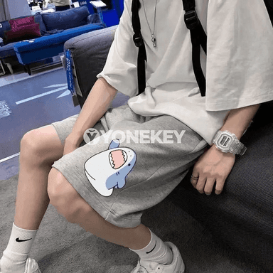 Erkekler üçin gysga ýeňil sport şortik — çaply, giň kesim, M-5XL