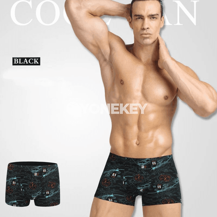 Erkekler üçin ýokary elastik modal boxer içki şortikler, 2XL-7XL