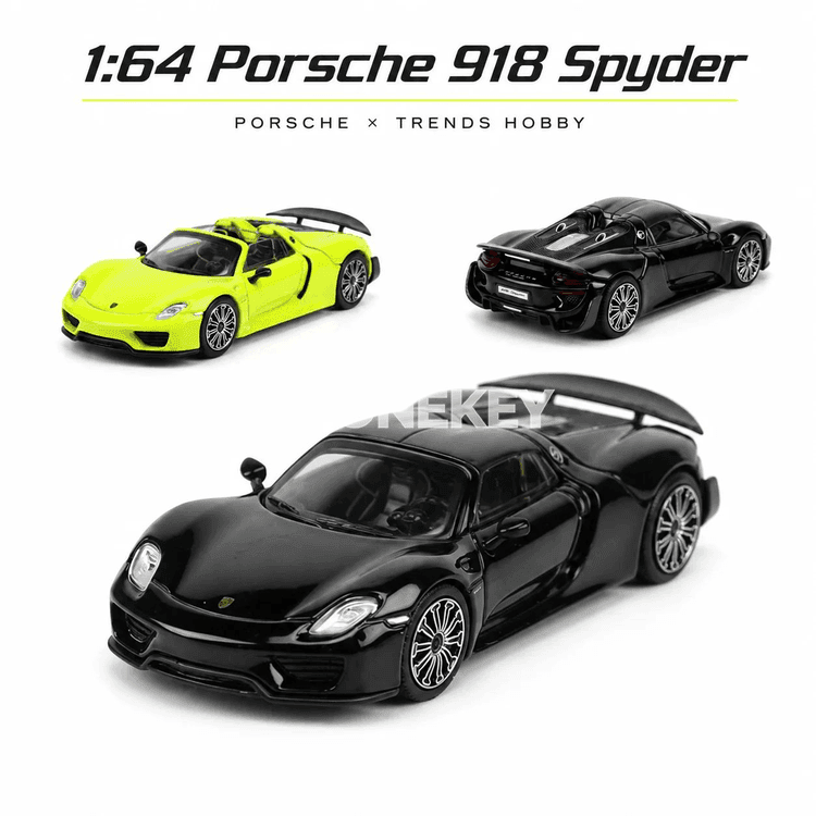 Porsche 918 Spyder 1:64 metal model awtoulag - kolleksiýa üçin