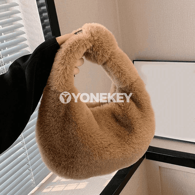 Ýumşak tüýli kiçi sumka, zenanlar üçin gündelik tote modeli