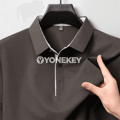 Erkekler üçin uzyn ýeňli polo köýnek, ähli pasyla laýyk amatly klassik stil