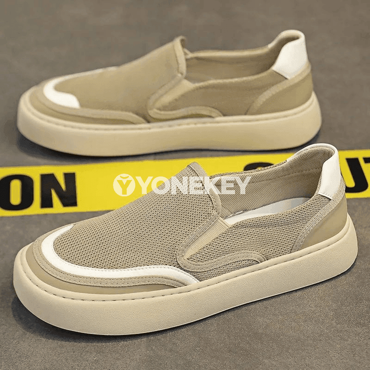 Erkekler üçin mesh sport aýakgaby, ýeňil we dem alýan slip-on