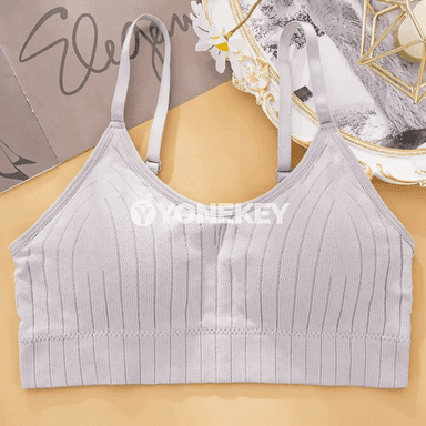 Zenanlar üçin tikinsiz sport bra, ýeňsiz kamisol görnüşi
