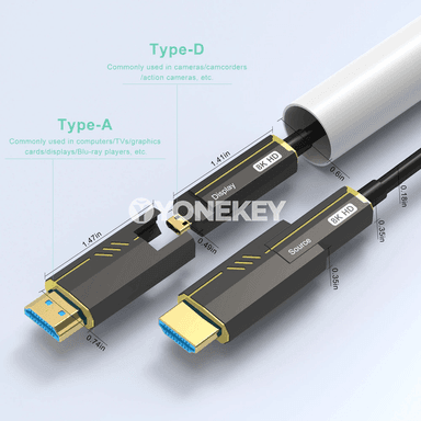 8K HDMI 2.1 süýümli optiki kabel, 5-20 m