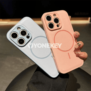 iPhone üçin MagSafe mat PU deri örtük, magnitli, mat görnüş