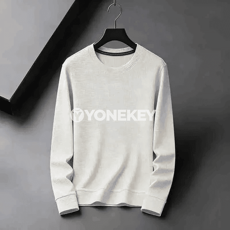 Erkekler üçin ýumşak we dem alýan esasy switer, uzyn ýeňli, rahat stil