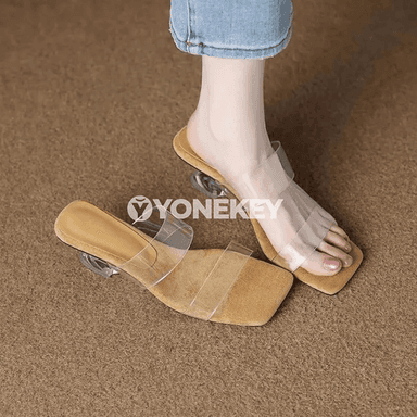 Açyk burunly ýokary ökjeli moda sandallary – tomus üçin