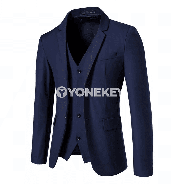 Erkekler üçin işewür-kasual blazer, inçe kesim, bir düwmeli