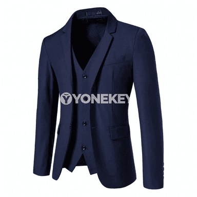 Erkekler üçin işewür-kasual blazer, inçe kesim, bir düwmeli