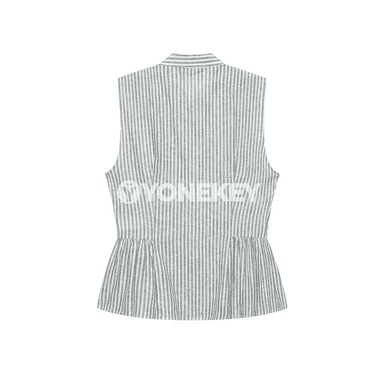 Mandarin boýunly zolakly ýeňsiz top, öňi daňylýan, tomusky