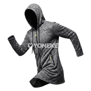 Erkekler üçin ýyly kapüşonly fermuarly fleece hudi penjek