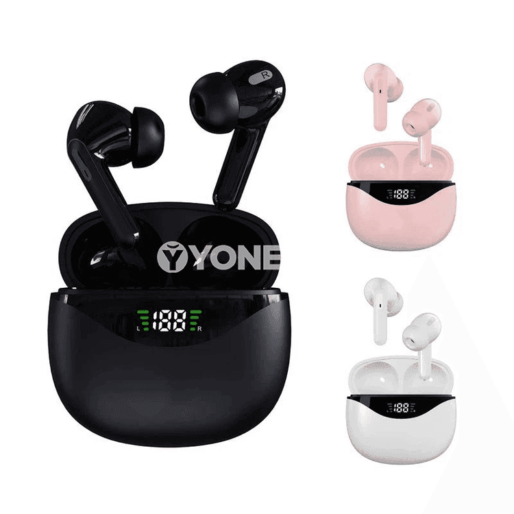 Bluetooth simsiz naushniklar, güýçli batareýa we mikrofonly TWS