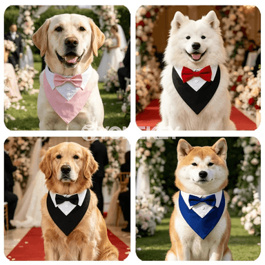 It üçin toý we doglan gün üçin tuxedo görnüşli boýunbagly bezeg toplumy