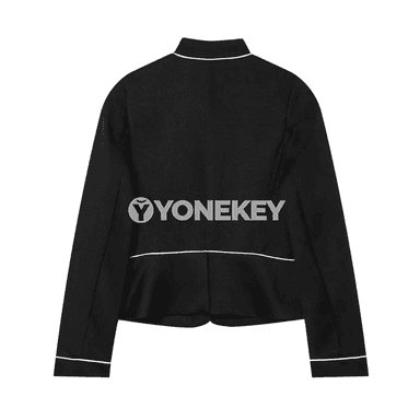 Zenanlar üçin stilli slim blazer jaket, ýaz-tomus üçin gysga köýnekçe