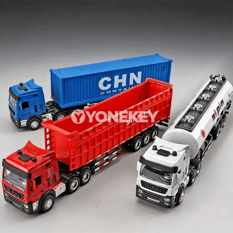 1:24 ölçekli metal gurluşyk maşyn modeli, aýrylýan detayly