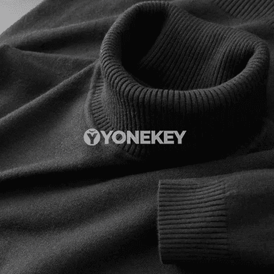 Erkekler üçin ýyly boýunly trikotaž switer, ýeňil we amatly