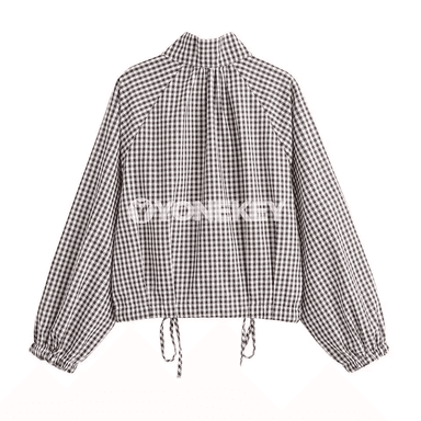 Aýal-gyzlar üçin klasik käkilli jaket, giň kesimli