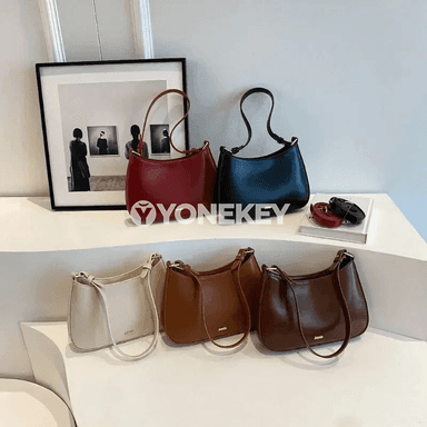 Zenanlar üçin gyzyl egin we crossbody sumka, täze deri gurluşly
