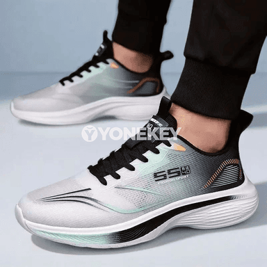 Erkekler üçin ýeňil sport krasowkalary, dem alyjy mesh, 39-47
