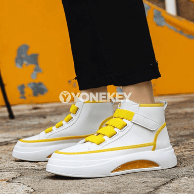 Erkekler üçin ýokary boýunly moda krossowka-bootlar, platformaly, suw geçirmeýän