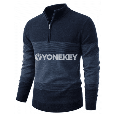 Erkekler üçin fermuarly trikotaž hudi, ýeňil gündelik sweatshirt