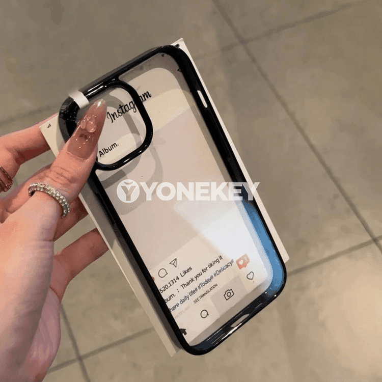 iPhone 11–16 üçin açyk akril gorag koveri