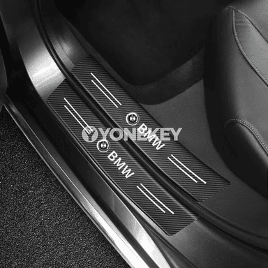 BMW üçin karbon doly sill gorag stikeri, bagaj we threshold listi