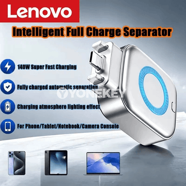 Lenovo 140W akylly adapter, awtomatiki öçüriji, güýçli zarýad beriji