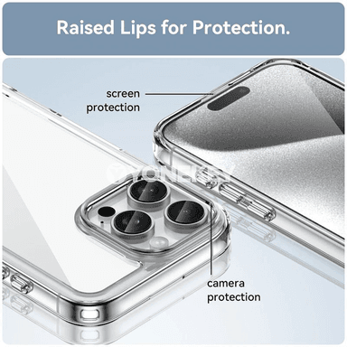 iPhone üçin transparent berk gorag gapagy, anti-çyzgy ýeňil korpus