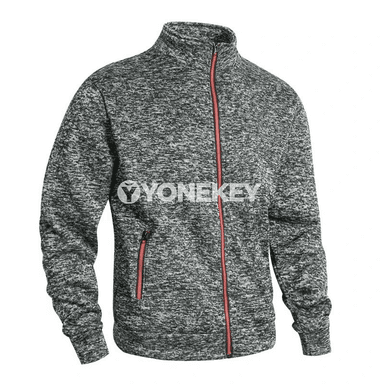 Erkekler üçin ýyly fermuarly gündelik jaket, sport görnüşli daşky geýim