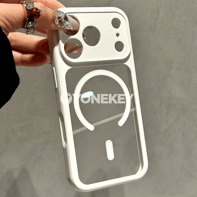 iPhone üçin magnitli açyk silikon gapak, Pro Max/Plus laýyk
