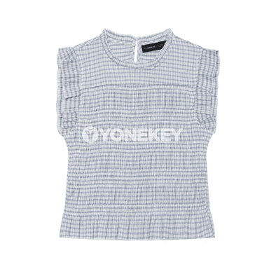 Zenanlar üçin ýeňil plaid ýeňsiz bluzka, şik ykjam stil
