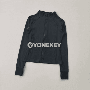 Aýallar üçin zipli sport jaket — fitnes, ýoga we ylgaw üçin