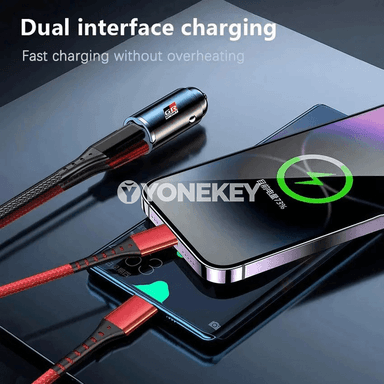Toyota GR Sport üçin USB‑C PD awtoulag zarýad adaptory, çalt zarýad