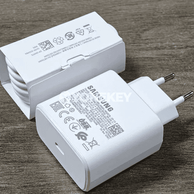 Samsung 45W USB-C çalt zarýad beriji adapter, kabel bilen